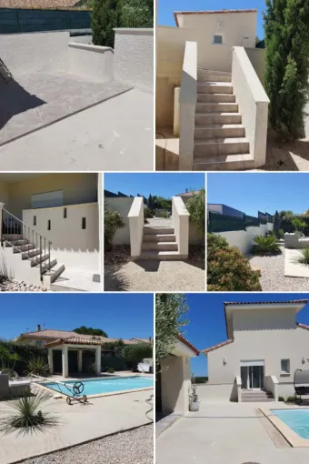 Rénovation et réalisation complète de terrasse et piscine, Béziers, Raval'Construction