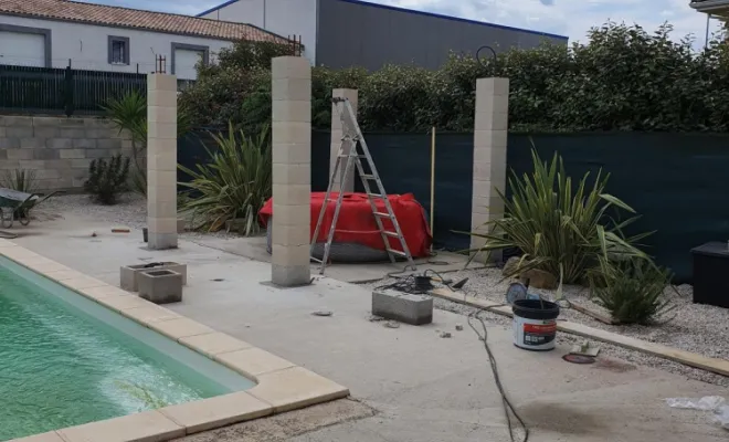 Rénovation de terrasse avec piscine à Béziers, Béziers, Raval'Construction